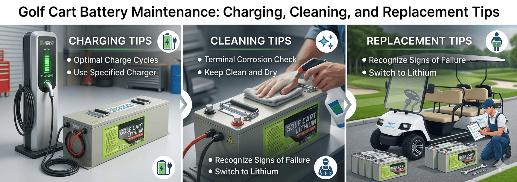 Golf cart battery maintenance tips