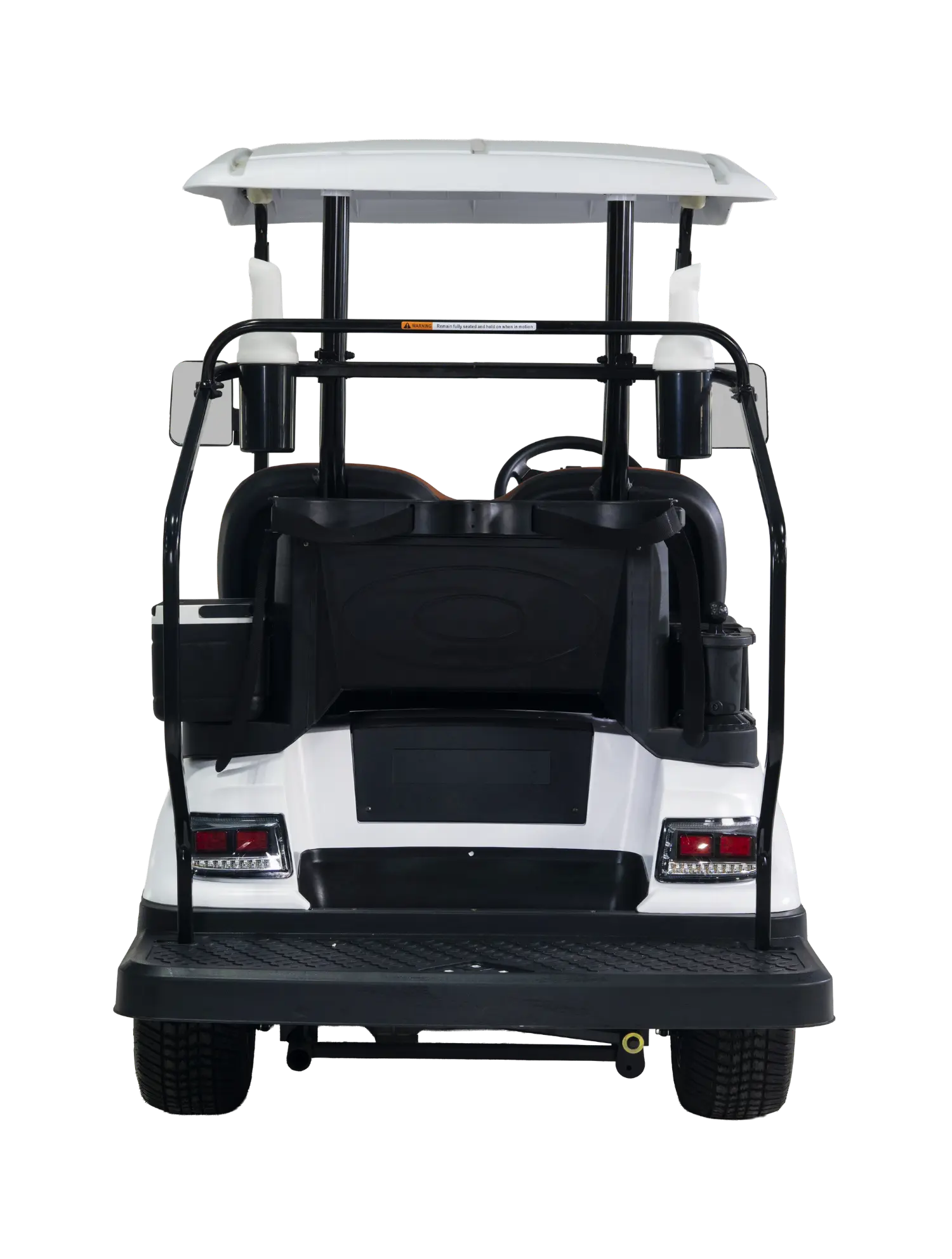 The image shows the back-right side of the TE-A2 2 seater electric golf cart
