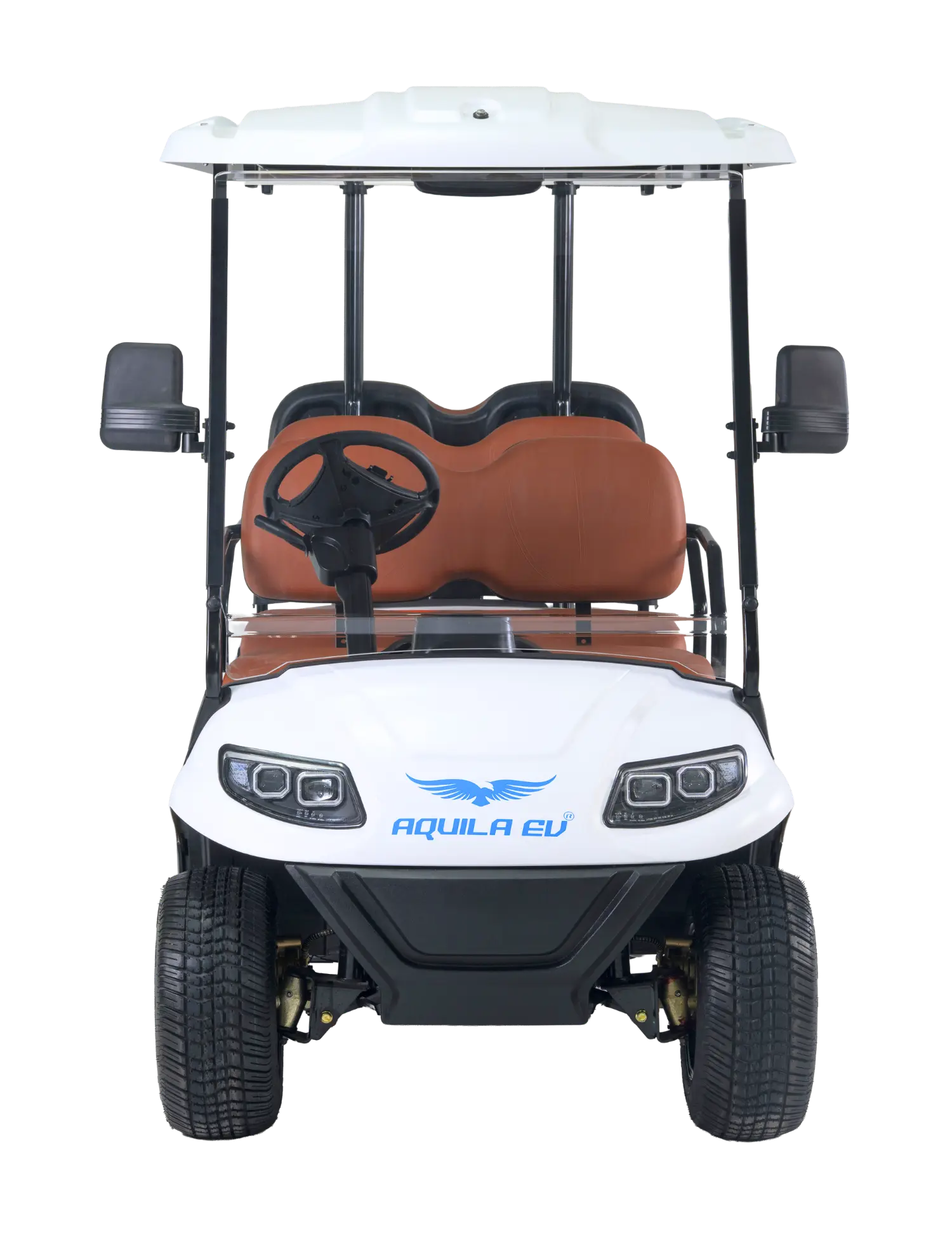 The image shows the back side of the TE-A4-2 4 seater electric golf cart