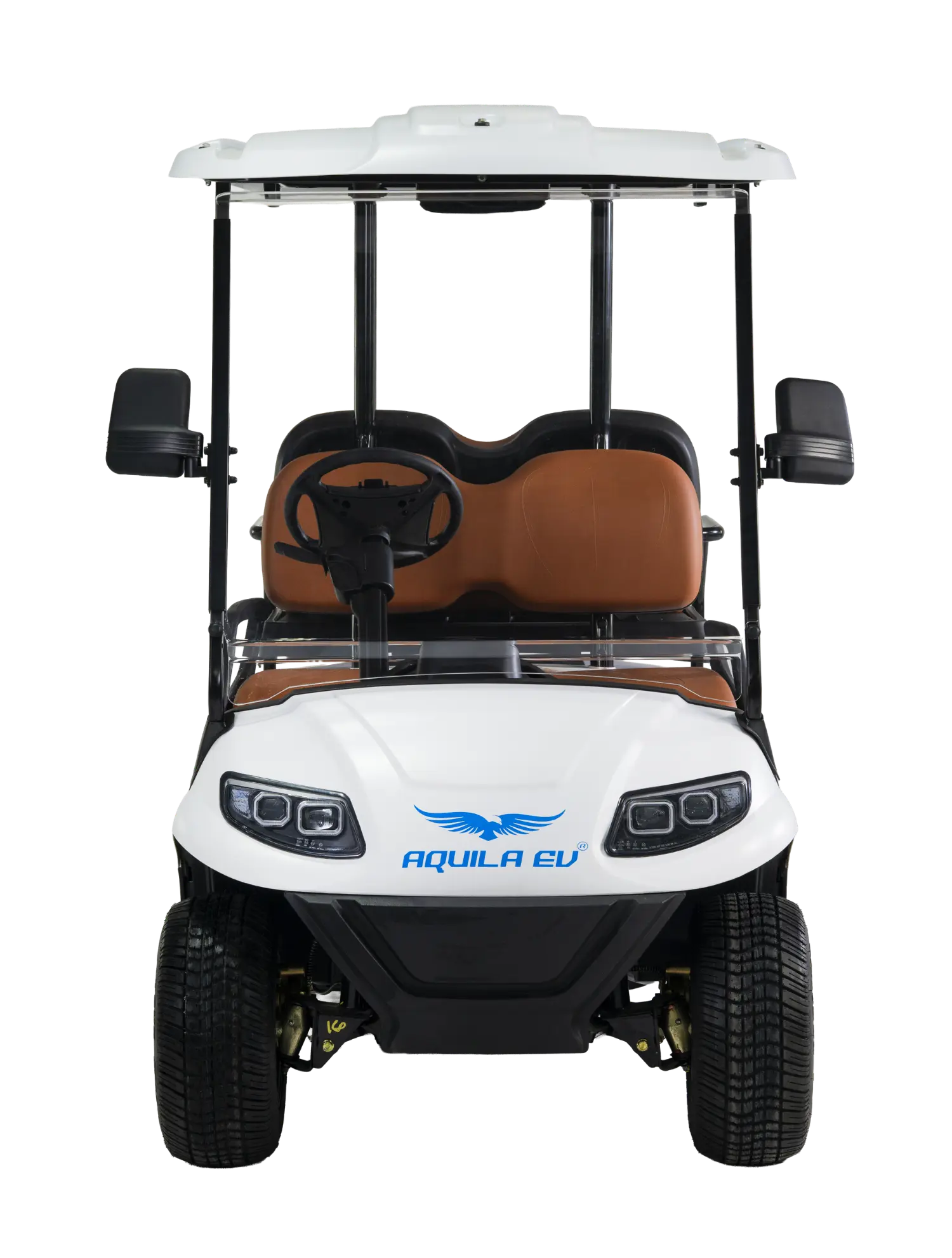 The image shows the back side of the TE-A6-2 8 seater electric golf cart